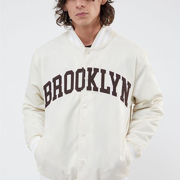 PacSun Other - NWOT PacSun Brooklyn Bomber Jacket - Size Large - Color Cream